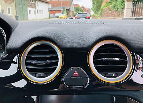 Adam 2019 farbige 3D Lüftungsringe + Schaltknaufring (Blau)