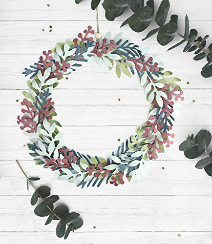 CTOP Weihnachtskranz, personalisierbar, Papier, Durchmesser 20 cm