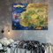 N / A Dekorative Drucke aus Leinwand Das Rad der Zeit Karte Poster Wandkunst Leinwand Malerei Das Auge der Welt Karte drucken Home Decoration 60x80cm