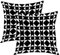 Batmerry Geometric Aztec Decorative Pillow Covers 18x18 Inch Set of 2, Black White Triangles Geometric Decorative Cushion Throw Pillow Covers Outdoor Sofa Couch Pillowcase