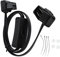 Tbest OBD2-Verlängerungskabel, OBD II OBD2-Stecker 16-poliger Diagnose-Flachkabel-Adapterstecker Buchse 8-adriger OBD2-Verlängerungskabel-Diagnose-Extender mit Schalter