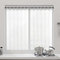 DALINA Textil - Cortina Cocina translúcida 140x140cm, Visillo para Cocina, Comedor, Marco de Puerta 1 Pieza Tejido Gasa Finas Diseño Milrayas 140x140cm Blanco