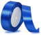 Satinbands Blau 25mm Breit, 23 Meters Geschenkband Schleifenband für Geschenkverpackungen, DIY-Basteleien, Blumensträuße, Nähprojekte, Schleifenherstellung, Geburtstags- und Hochzeitsdekorationen