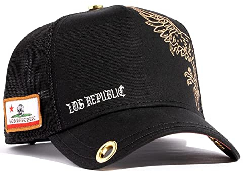 Red Monkey Los Republic Black Limited Edition Fashion Unisex Mesh Trucker Snapback Hat Cap, Schwarz, Einheitsgr��e