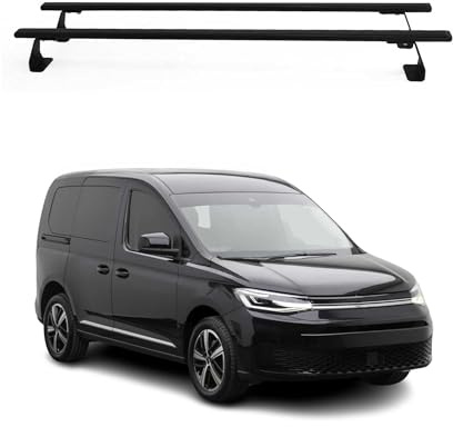 OMAC Heavy Duty Dachträger Querträger kompatibel mit VW Caddy IV 2020-2026 – 2 Stangen – Stahl Schwarz