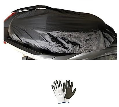farbrothersonline KOMPATIBEL MIT Aprilia SX 50 WASSERDICHTER SITZBEZUG IN Oxford-GRÖSSE. L-XL REGENABDECKUNG FÜR MOTORRADSATTEL Sattel Sattel Roller 120X75CM