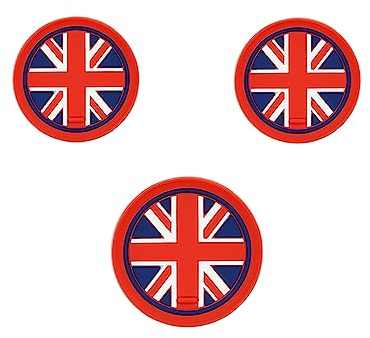 Lot de 3 dessous de verre universels antidérapants intégrés dans des dessous de verre décoratifs pour Mini Cooper R55 R56 R56 R57 R57 R58 R59 Bleu