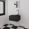 ZEYUAN Conjunto de Muebles de Baño con Lavabo y Grifo Negro 4 Piezas, Mueble Baño, Mueble Lavabo, Baños Muebles Completo, Conjunto Baño Lavabo,