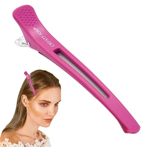 Pinze per capelli per trucco,Clip per capelli becco d' per capelli - Pinza rullo coccodrillo lungo mandrino becco d' , fermagli per capelli senza traccia, fermagli per capelli di