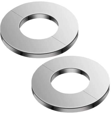 Ryaupy 2PCS Divididas de Acero Inoxidable Cromado para Tapa de Agujero - Cubierta Decorativa de Tubo Partido - Cubierta para Tubos de Radiador para Duchas, TuberíAs, Grifos