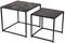 Riess Ambiente 2er Set Beistelltisch Slim LINE 50cm Graphit Marmor-Design Metall Couchtisch
