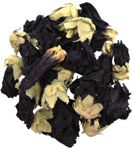 Noir - Rose trémière Mauve Fleurs Séchées - Alcea Rosea L. (25g)
