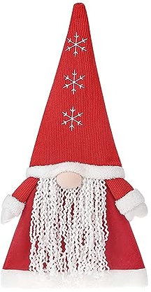 Weihnachtsbaumspitze mit Weihnachtsmann-Motiv und langen Bärten