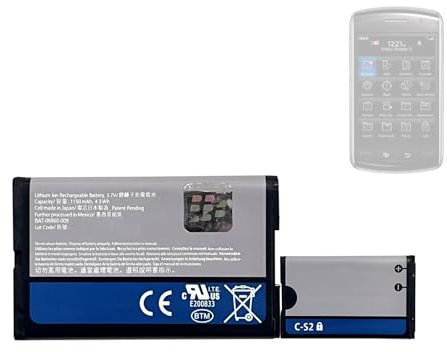 HIGHAKKU Ersatzakku C-S2 kompatibel mit Black-Berry 7100 7105 7130 8300 8310 8320 8330 8520 8530 8700 8703 8705 8707 9300 9330 ACC-06860-304, BAT-06860-003, BAT-06860-009, CS2