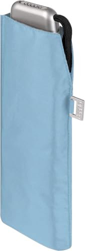 Doppler Paraguas de bolsillo de acero al carbono Slim Uni – formato práctico – ligero – 22 cm, azul hielo., 90 cm