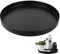 VMUTGA Bandeja Redonda Decorativa, 30cm Bandeja Acero Inoxidable Negra Redonda Plato Decorativo Metálica Organizador Decorativo para Joyas Cosméticos Centro de Mesa Cocina Baño Decoración Hogar