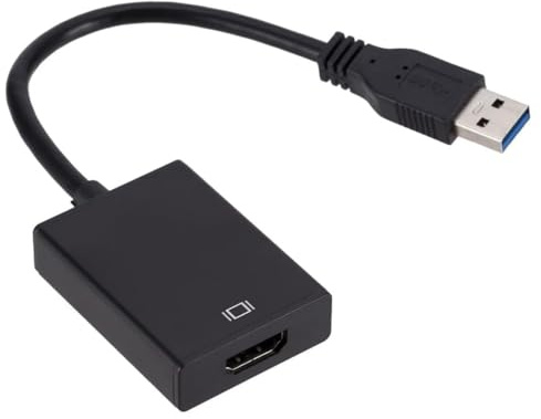 Adaptateur USB 3.0 vers HDMI, Convertisseur Vidéo HD 1080p avec Pilote | Connexion USB 3.0 vers HDMI haute définition: Cet adaptateur vous permet de connecter votre ordinateur (PC portable.