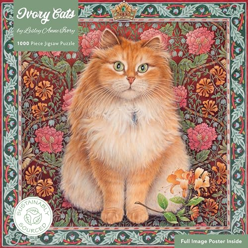 Puzzle - Lesley Anne Ivory: Ivory Katze: Unser faszinierendes, hochwertiges 1.000-teiliges Puzzle (73,5 cm x 51,0 cm) in stabiler Kartonverpackung