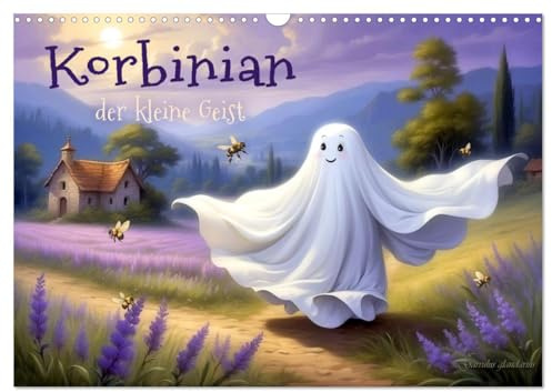 Korbinian, der kleine Geist (Wandkalender 2026 DIN A3 quer), CALVENDO Monatskalender: Ein vergnüglicher Spuk durch das Jahr. (CALVENDO Spass)