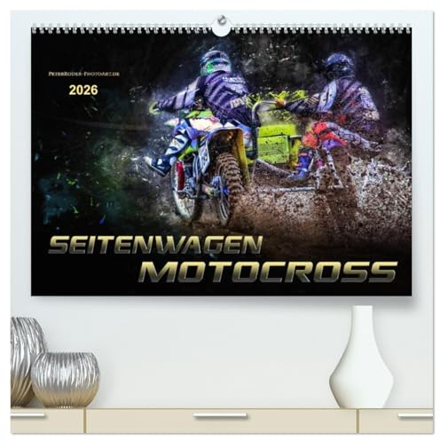 Seitenwagen Motocross (hochwertiger Premium Wandkalender 2026 DIN A2 quer), Kunstdruck in Hochglanz: Motocross, faszinierender Extremsport mit spektakulären Sprüngen (CALVENDO Sport)