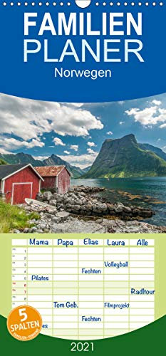 Norwegen - Familienplaner hoch (Wandkalender 2021 , 21 cm x 45 cm, hoch): Norwegens imposante Landschaften (Monatskalender, 14 Seiten ) (CALVENDO Orte)