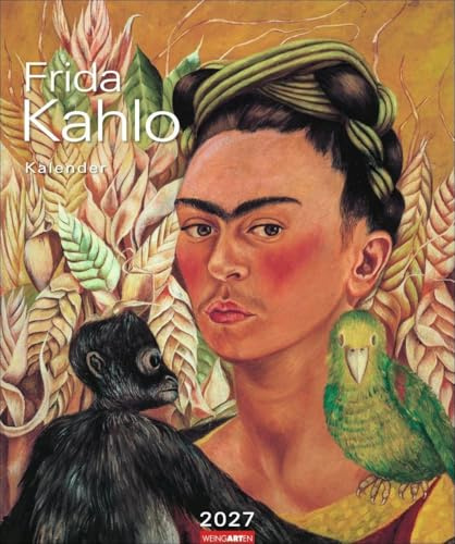 Frida Kahlo Edition Kalender 2027: Gemälde der Meisterin aus Mexiko, die bekannt für ihren farbenfrohen Surrealismus ist. Hochwertiger Kunst-Wandkalender im Format 46 x 55 cm