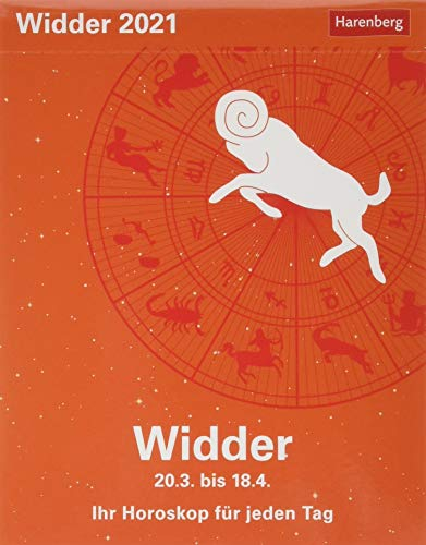 Widder Sternzeichenkalender 2021 - Tagesabreißkalender mit ausführlichem Tageshoroskop und Zitaten - Tischkalender zum Aufstellen oder Aufhängen - Format 11 x 14 cm: Ihr Horoskop für jeden Tag