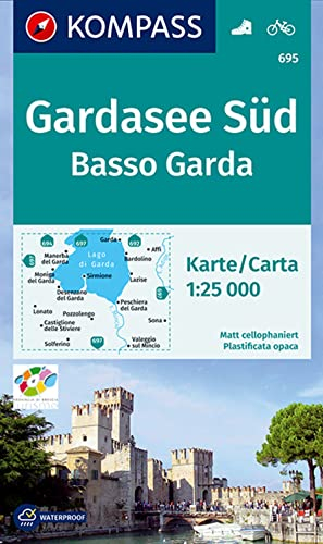 KOMPASS Wanderkarte 695 Gardasee Süd, Basso Garda 1:25.000: Wanderkarte mit Radwegen. GPS-genau. 1:25000