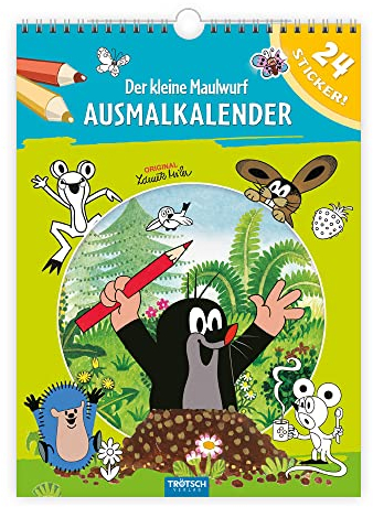 Trötsch Ausmalkalender immerwährend Der kleine Maulwurf: jahresunabhängiger immerwährender Wandkalender