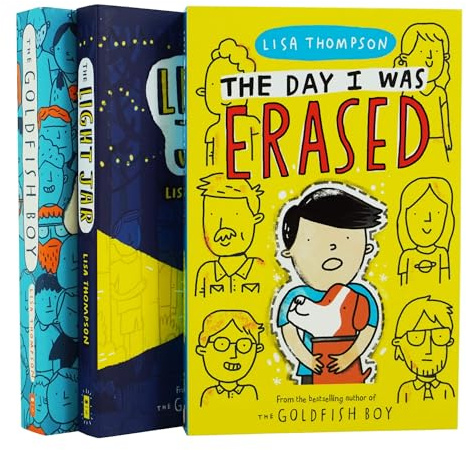 Lisa Thompson The Day I Was Erased 3 Books Collection (The Light Jar, The Goldfish Boy,The Day I Was Erased)