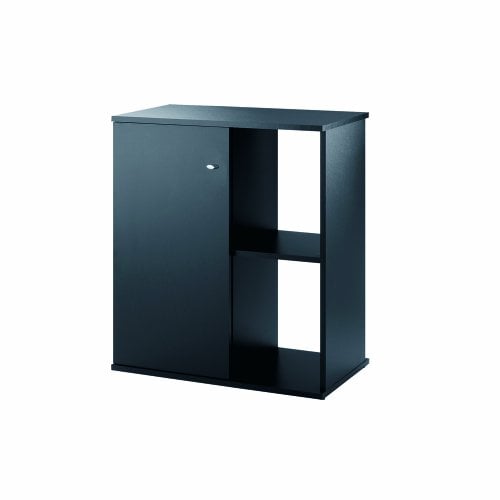 Ferplast Hydor Aquarienschrank aus Holz Stand Cayman 60, Push-Pull-Türen, Wasserabweisende Oberseite, verstellbare Füße, schwarz