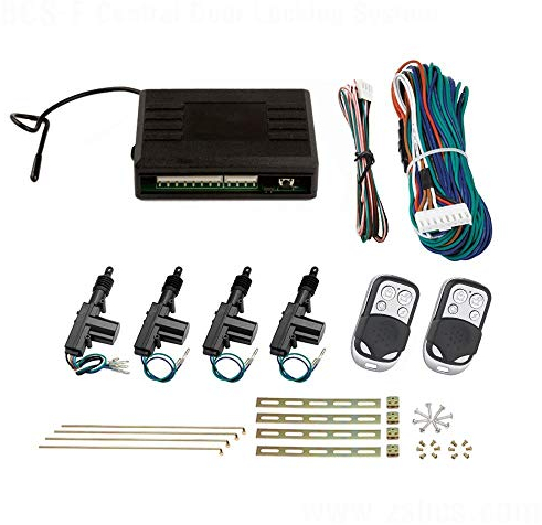 SLPRO Funk Zentralverriegelung 2+4 Türer mit Blinkfunktion, Relais, Linear, Automatik, Schwarz