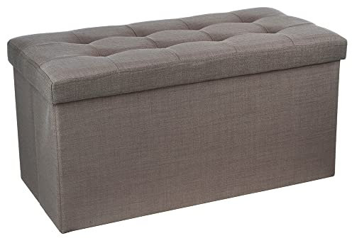 Maison Futée - Banquette avec Coffre de Rangement - Taupe