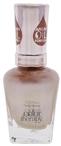 Sally Hansen Color Therapy Nagellack mit Arganöl Powder Room, Gold, sofort pflegender Farblack mit glänzendem Finish, Nr. 200, 1 x 14 ml
