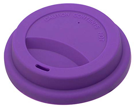 sourcing map Couvercle Tasse Resuable ronde en silicone étanche Violet