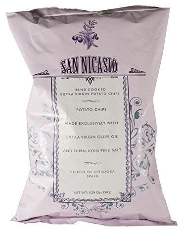 San Nicasio Patatas Fritas [Pack 3 x 150 g] en Aceite de Oliva Virgen Extra con Sal Rosa del Himalaya