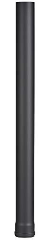 FIREFIX R80/1 Pelletofenrohr aus 1,2 mm starken Stahl in 80 mm Durchmesser, für Pelletöfen und Pelletfeuerstellen, Senotherm, schwarz, 1000 mm lang