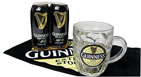 Das Guinness Bier Gedeck mit Krug unnd Bartop