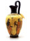 Antike, griechische Vase aus Keramik, Gefäß, Göttin Athena & Gott Poseidon, 26 cm