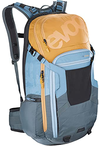 EVOC FR TRAIL 20 Protektor Rucksack Backpack für Bike-Touren & Trails (Größe: S, 20L Stauraum, LITESHIELD Rückenprotektor TÜV/GS zertifiziert, Trinksystemaufnahme bis 3L), Mehrfarbig