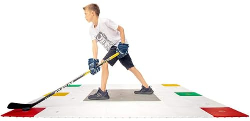 Hockey Revolution 360 Zone – Stockhandhabung, Koordination, Fitness und Fitnessfläche - Professional Dryland Training Flooring Kit for Stickhandling