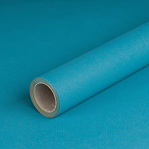 Geschenkpapier Türkis, einfarbig, Geburtstagspapier, Kraftpapier, 0,70 x 10 m