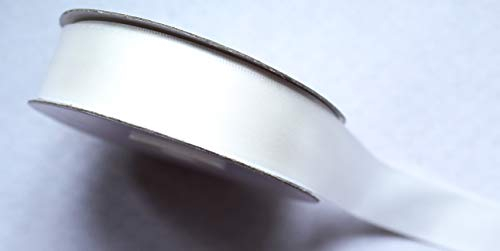 CaPiSo 25m doppelseitiges Satinband Premium-Qualität Schleifenband Satin Dekoband Geschenkband beidseitig (Creme, 40mm)