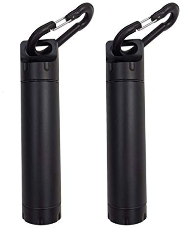Waterproof Match Case for Outdoor Survival - Metal Airtight EDC Accessory Container for Money Holder Travel Pill Dry Storage Camping Essentials Tool - Black