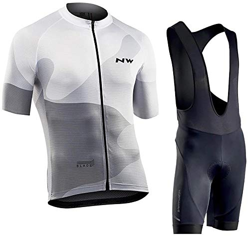 Moxilyn Fahrradtrikot Kurzarm Set für Herren Radtrikot T Shirt Radsport Radtrikot Set Fahrrad Trikot Kurzarm+Radhose mit 9D Gel,Ursprüngliche Gaze Radjacke und Radhose,Cycling Jersey Radtrikot
