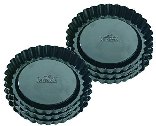 Birkmann, Easy Baking, 6 Obstbodenförmchen in Mini-Format, Ø 12 cm, leichtes Lösen durch hochwertige Antihaftbeschichtung, PFOA-frei, 5 Jahre Garantie, mit Rezept, 881587