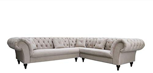 jvmoebel Ecksofa Chesterfield Sofa Polstergarnitur Couch Wohnlandschaft L-Form Design Neu