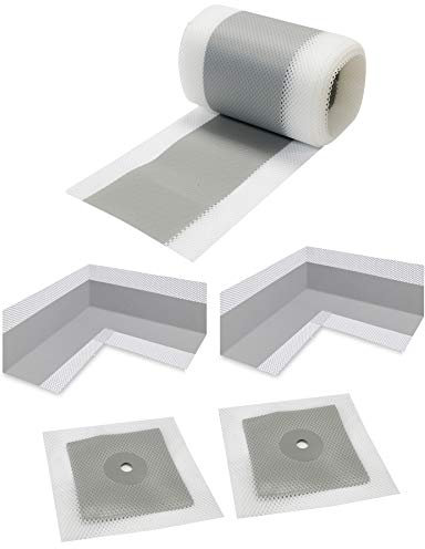Thermopanel Waterproof Sealing Tape Set Kit - Non-Adhesive Sealing Joint Waterproof Tape with Waterproof Collar and Corner Joint Strong Tape for Showers, Washrooms, Kitchens, Bathroom Sealant Tape