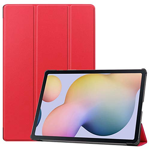 TingYR Funda para Amazon Fire HD 10 2021 Funda Tableta, Piel, Soporte Plegable, Protección Todo Incluido, Carcasa para Amazon Fire HD 10 2021.(Rojo)