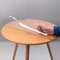 Mantel redondo transparente de PVC para mesa redonda, protección impermeable, resistente al agua, resistente al aceite, plástico suave, revestimiento de goma transparente, placa de cristal, 110 cm